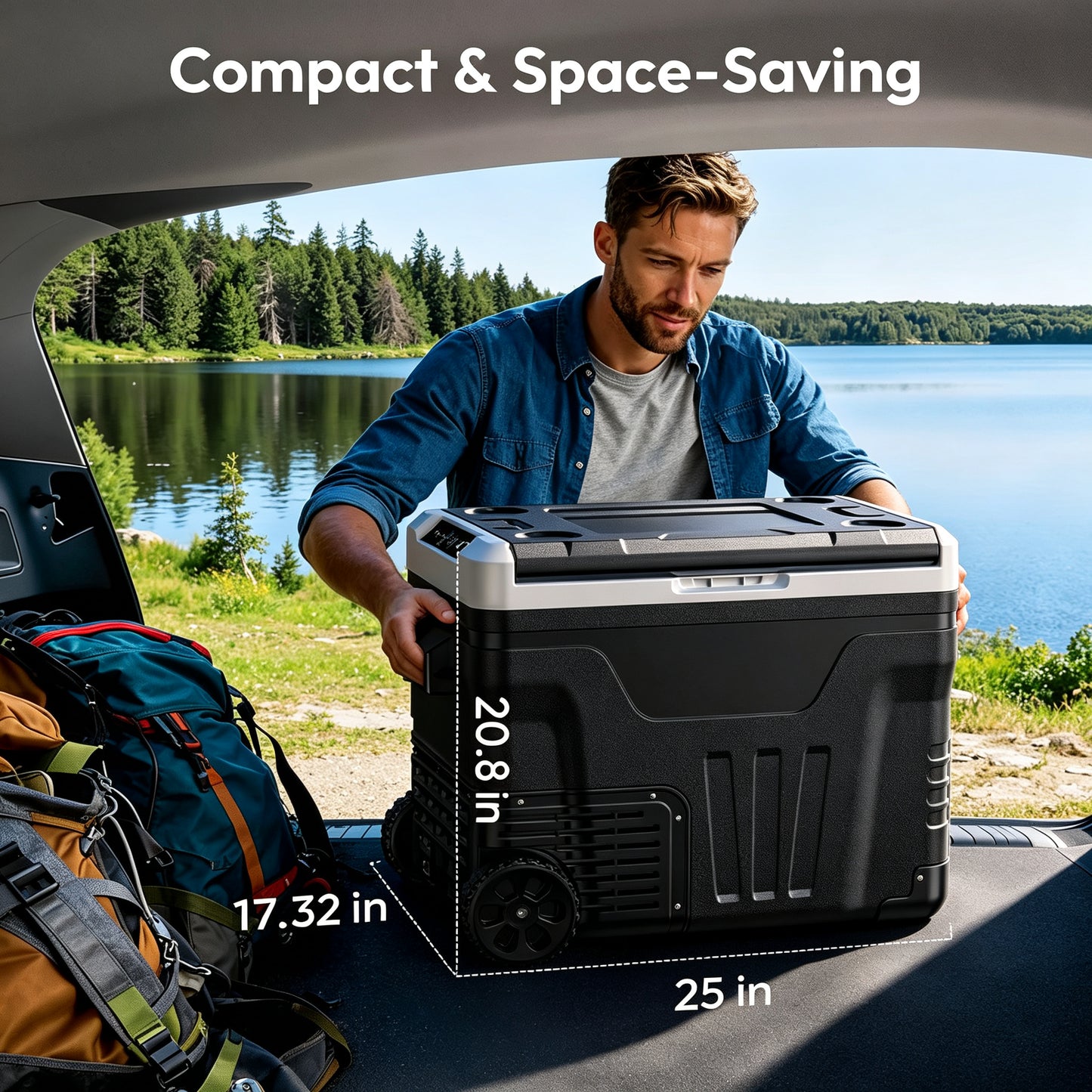 EverChill 53QT Dual-Zone Fridge + FREE 100W Solar Panel