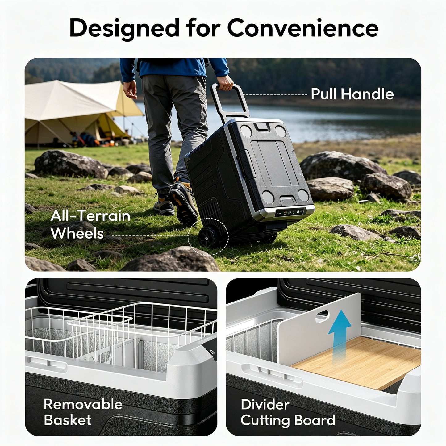 EverChill 53QT Dual-Zone Fridge + FREE 100W Solar Panel