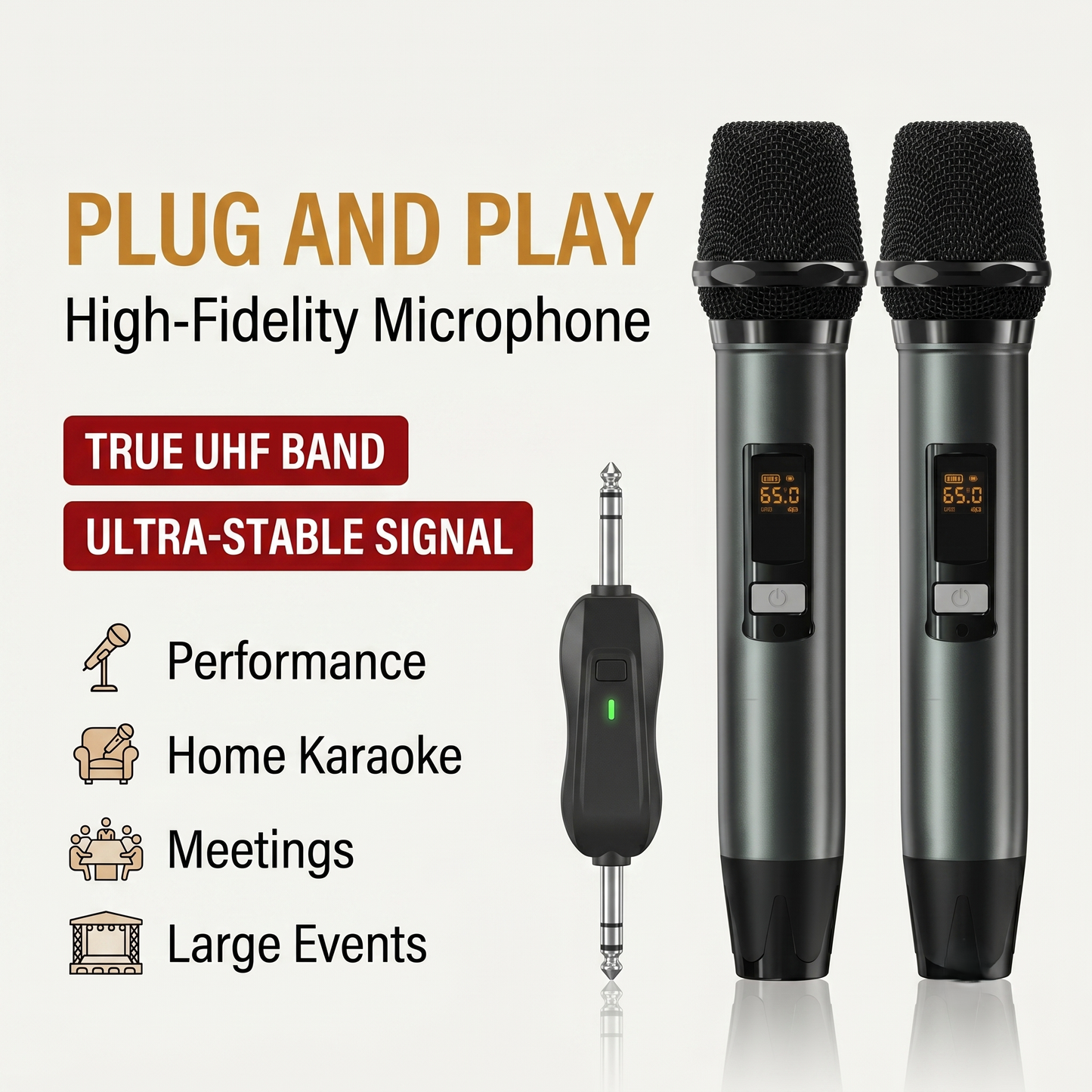 UHF Wireless Microphone Set