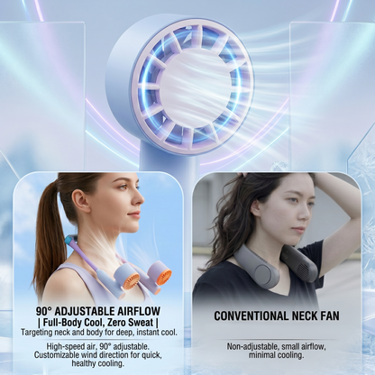 Innovative Hands-Free Neck Fan with Adjustable Airflow
