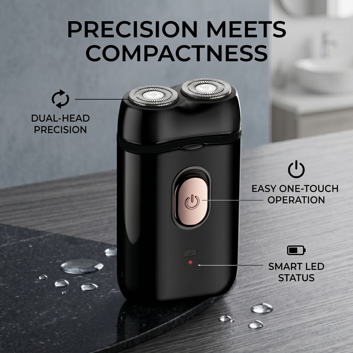 Mini Dual-Head Portable Travel Electric Shaver