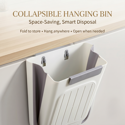 Folding Over-the-Door Kitchen Waste Bin