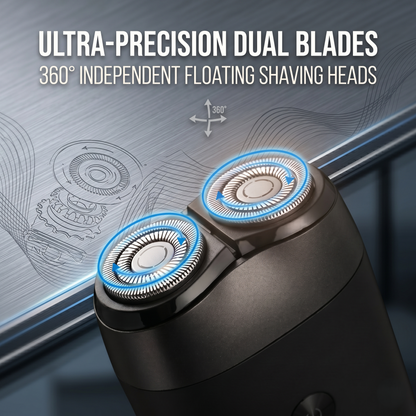 Mini Dual-Head Portable Travel Electric Shaver