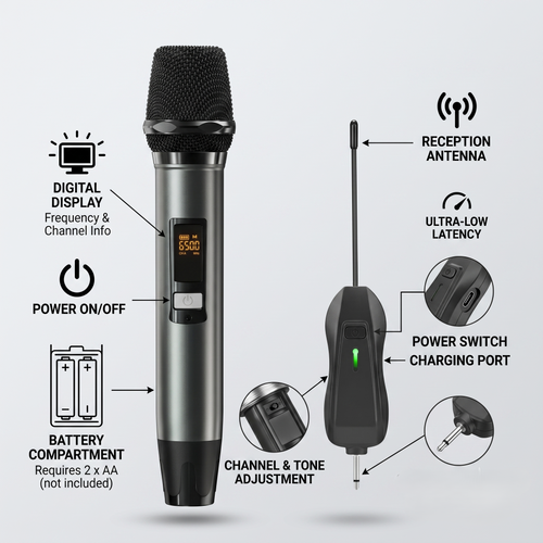 UHF Wireless Microphone Set