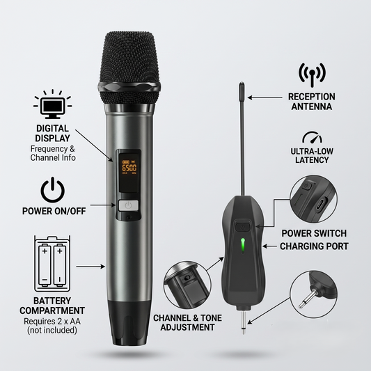 UHF Wireless Microphone Set