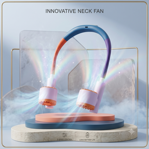 Innovative Hands-Free Neck Fan with Adjustable Airflow