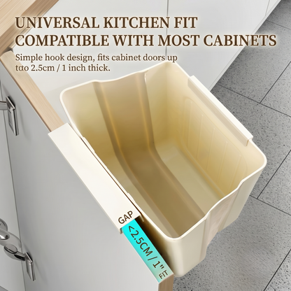 Folding Over-the-Door Kitchen Waste Bin